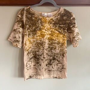 Botanically dyed silk top